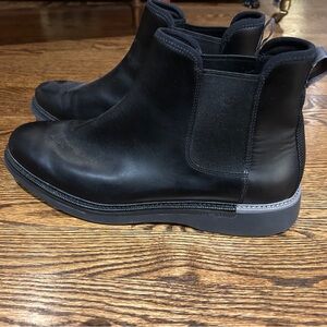 Cole haan Men Black Leather waterproof Chelsea Boots